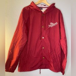 The Hundreds Maroon Wind Breaker Jacket